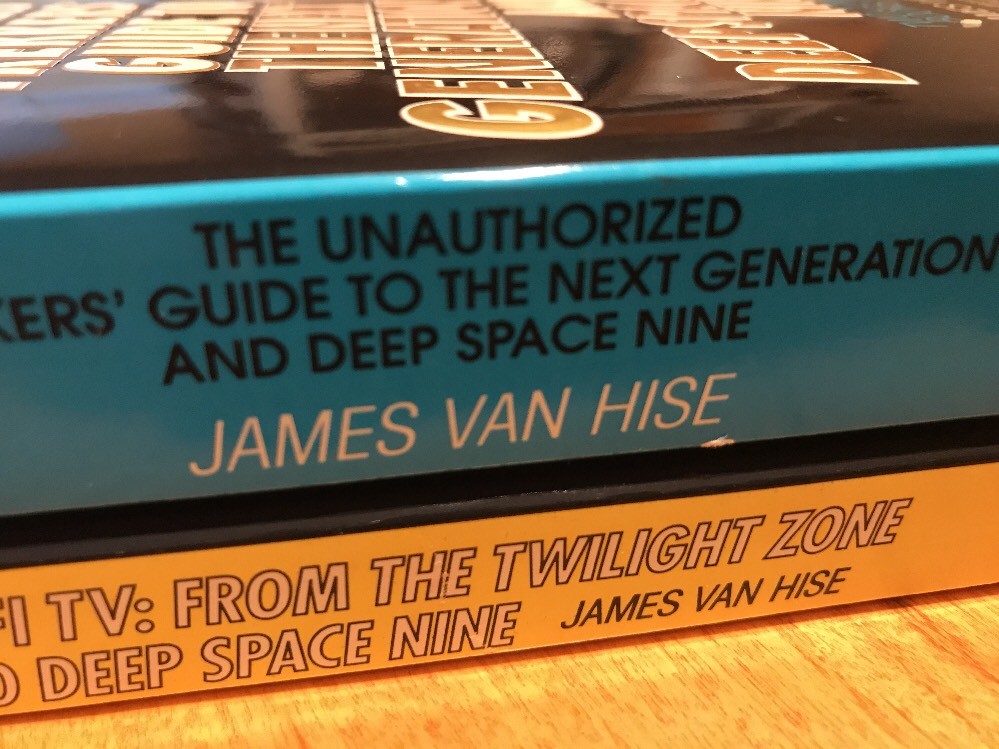 Two James Van Hise Paperbacks Unauthorized Trekkers Guide & Sci Fi TV Unread