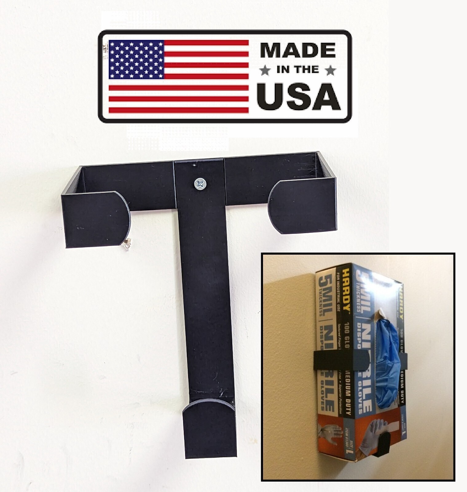 Nitrile & Latex Glove Box Dispenser Wall Mount Holder Bracket