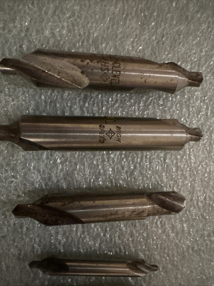 6 HSS Drill & Counter Sink Bits As Is 2 Broken Ends Needs Sharpening