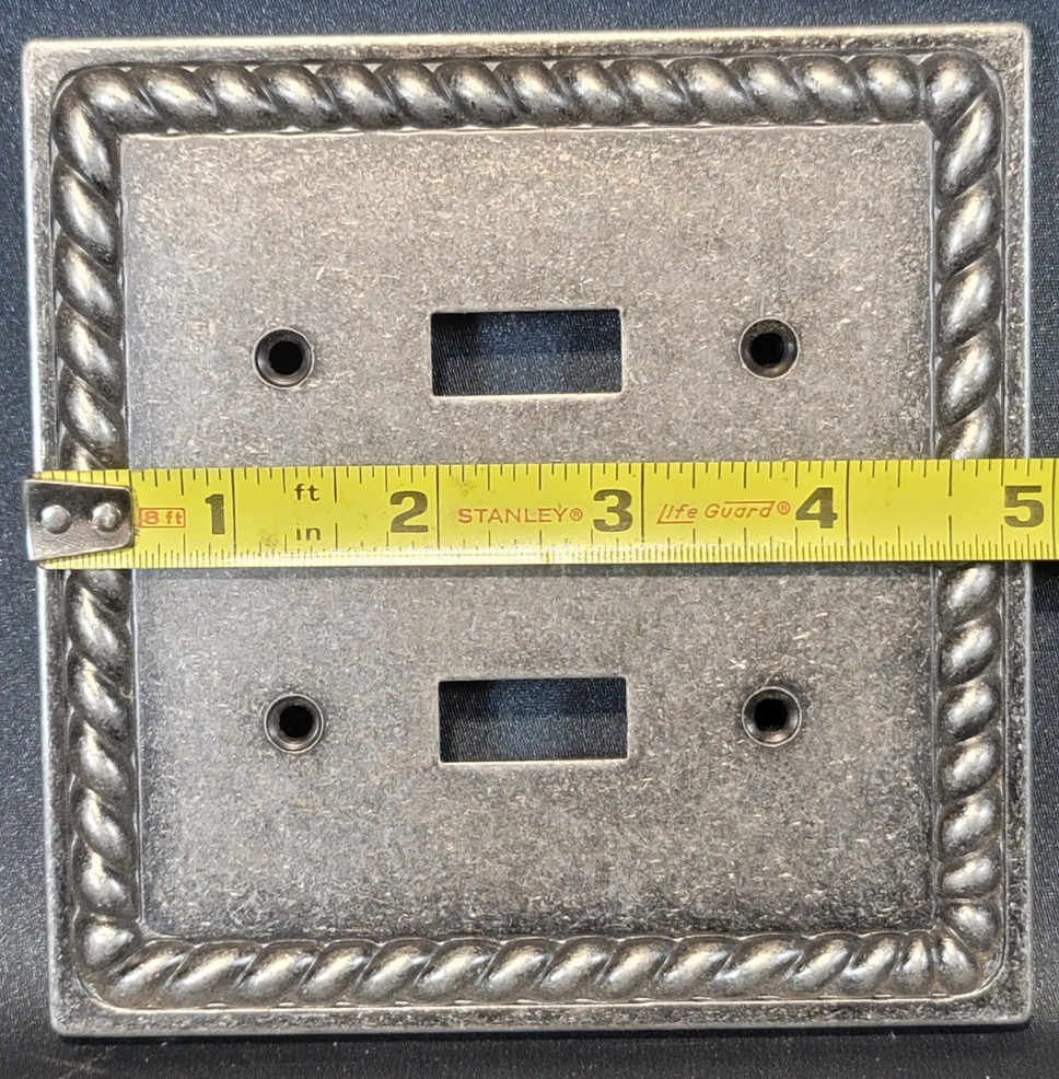 10 Metal Light Switch Plate Covers Rope Pattern
