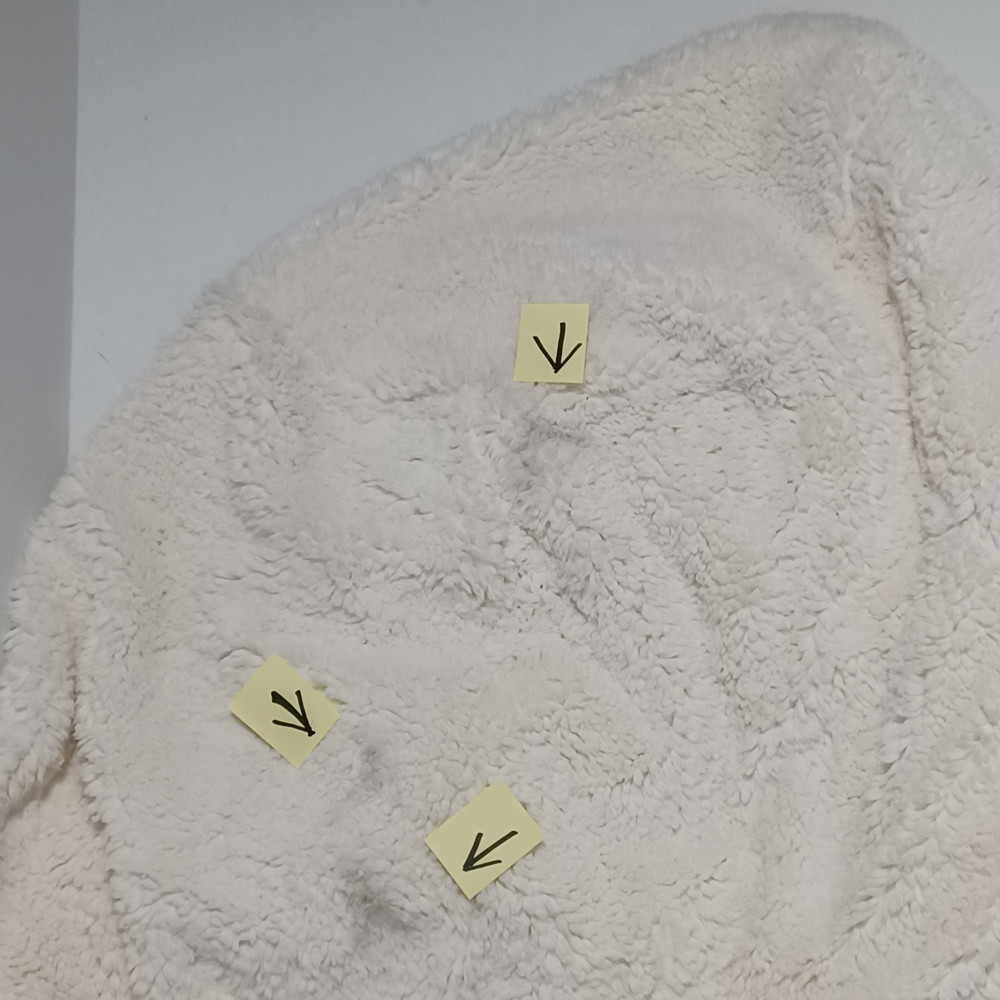 Pottery Barn Teen Recycled Sherpa 41" Faux Fur Bean Bag Sample Surface Dirt NWT