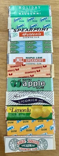 Vintage Gum Wrapper Lot 175+ Wrigley Adams Beech-Nut Lotte Chiclets Internationa