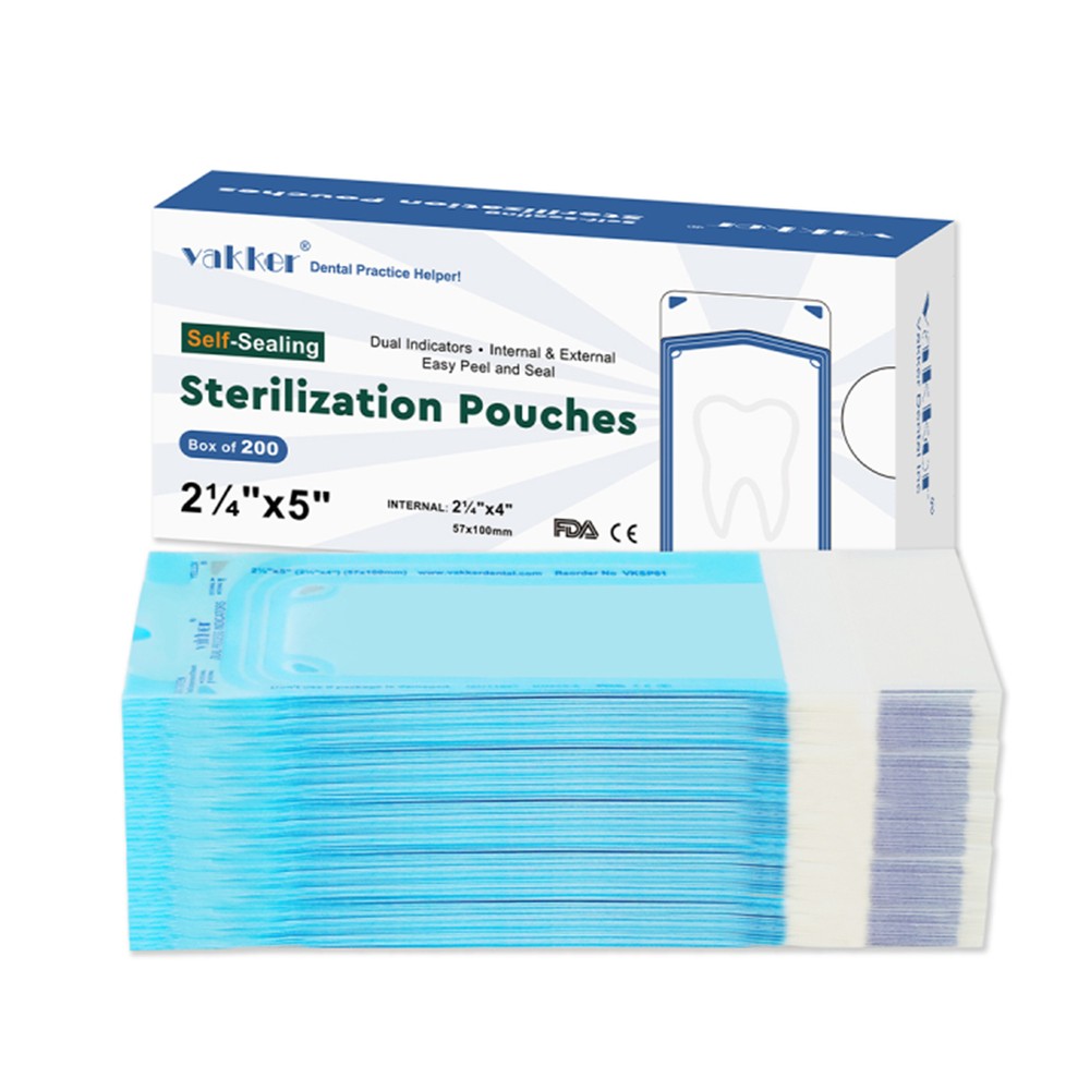 1000pc 2.25" x 5" Self Sealing Dental Sterilization Pouches Autoclave Bag