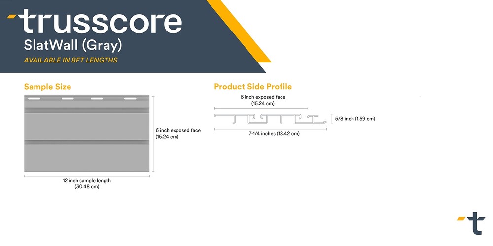 Slatwall 12" Sample gra