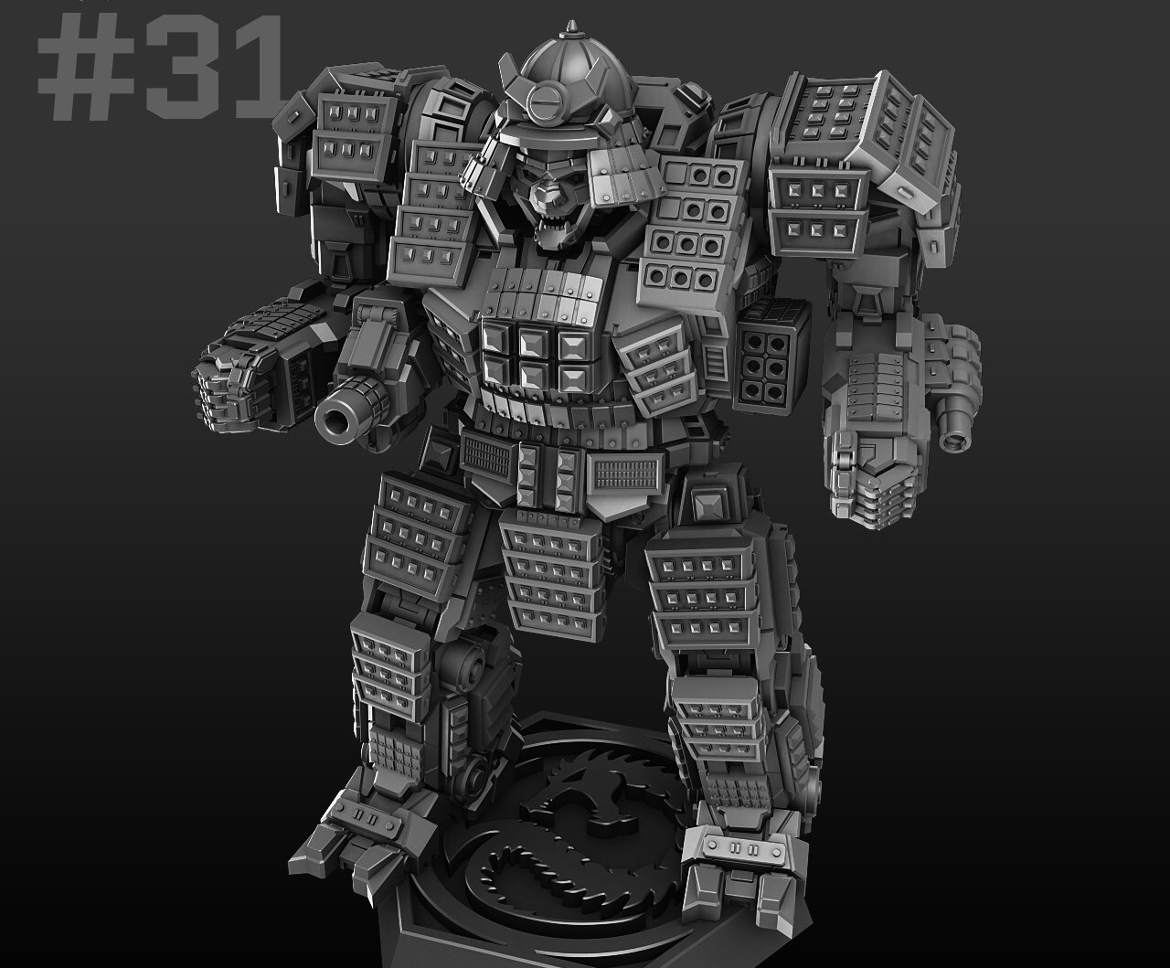 AS7 Atlas "Dragon" Alternate Mech Model For Battletech 6mm-10mm-15mm