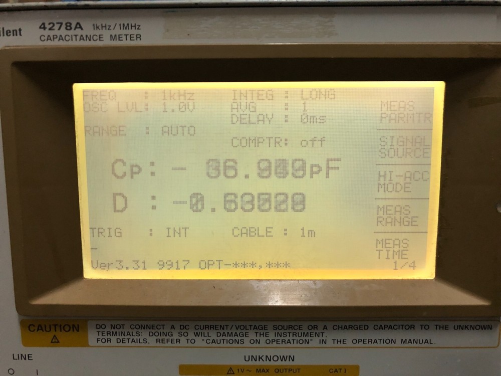 HP/Agilent 4278A 1 kHz/1 MHz Capacitance Meter