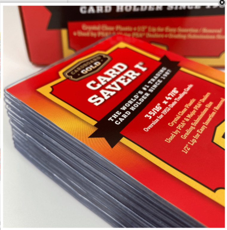 Card Saver 1 Cardboard Gold PSA Semi Rigid 50 100 200 300 500 1000 (1/2 Case)