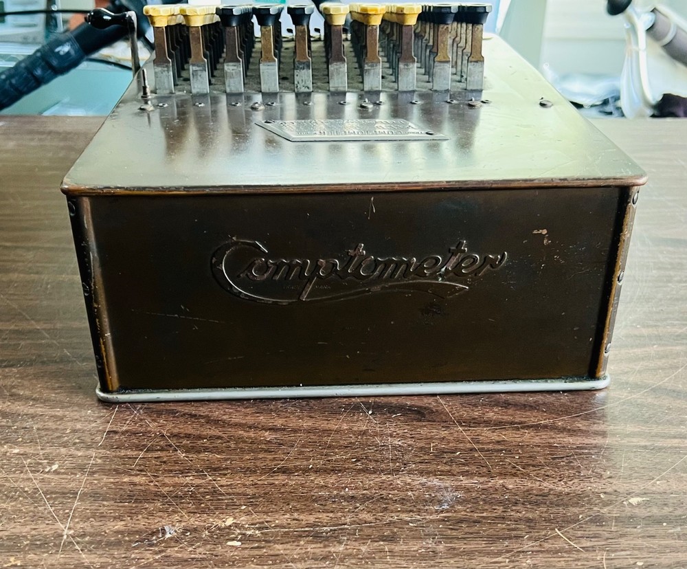ANTIQUE 1911 COMPTOMETER ADDING MACHINE CALCULATOR FELT & TARRANT BAKELITE KEYS
