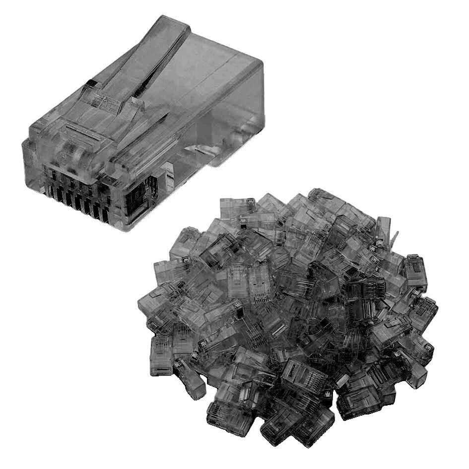 CAT6 RJ45 Connector Network Cable Modular Plug UTP End Pass Through 8P8C EZ Lot