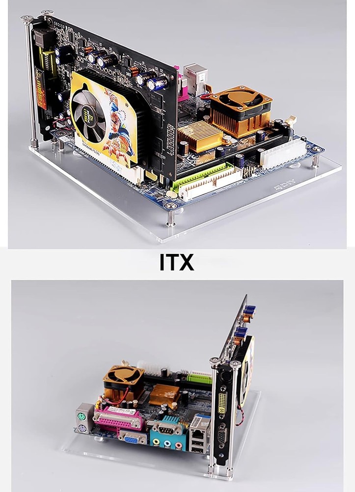 Compact Acrylic Open Frame Bench for Mini ITX PCs - Lightweight & Durable