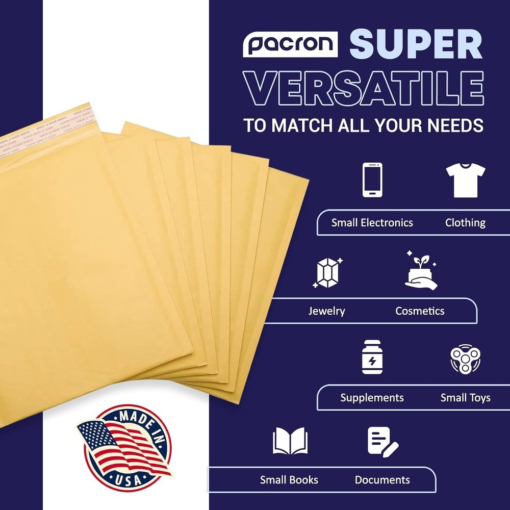 Kraft Padded Bubble Mailers Shipping Envelopes for Documents & More