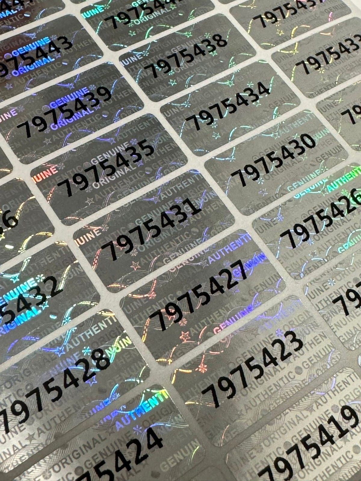 100 HOLOGRAM TAMPER PROOF EVIDENT,WARRANTY VOID,SECURITY STICKERS 20mm x 10mm