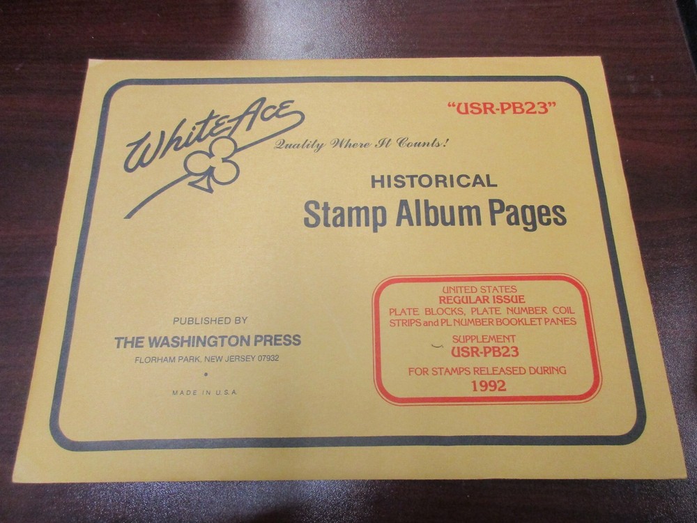 "WHITEACE"HISTORICAL STAMP PAGES #U.S. REGULAR ISSUE #USR-PB23  W/FREE SHP.
