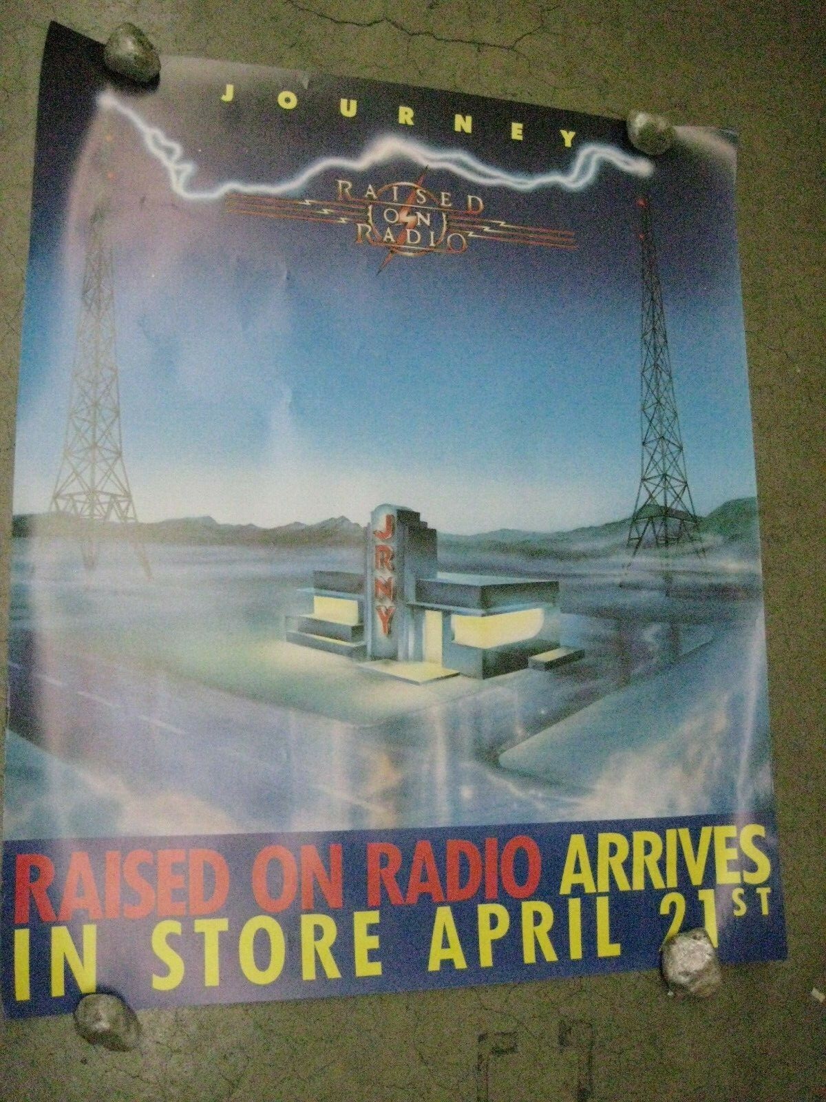 Raised on Radio Journey large Poster Vintage 1986 rock C543