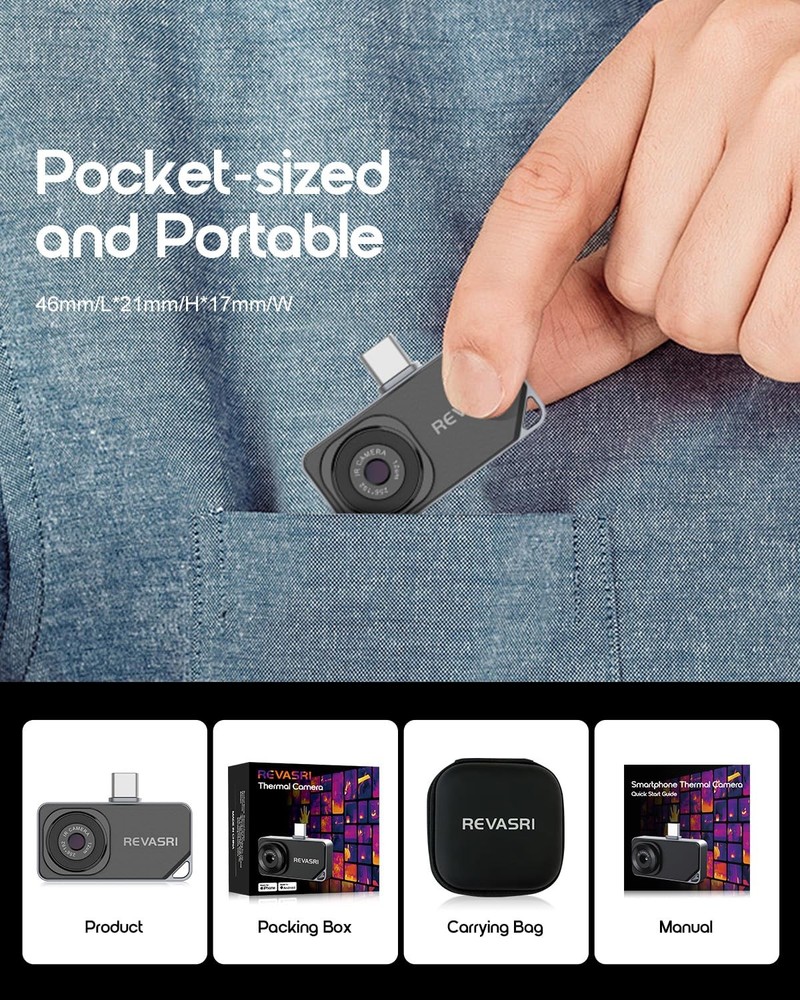 Thermal Camera for iOS & Android - 512x384 IR Imaging, -4℉ to 842℉ Range
