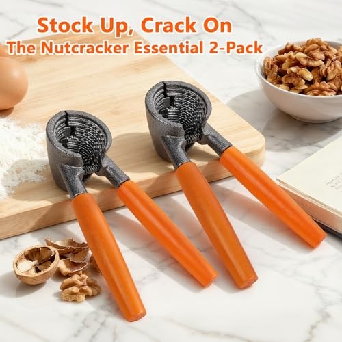 2Pack Nut Crackers Heavy Duty Nutcracker For Pecan Walnuts, Hazelnuts, Brazil