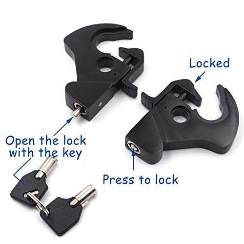 - Detachable Locking Latch Kit Compatible with Touring Sissy Bar W/ key Black