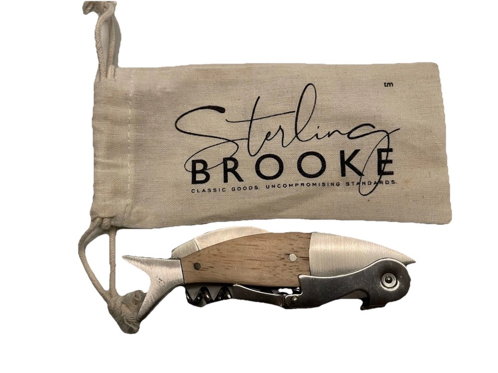Sterling Brooke Coastal Double Pull Opener & Corkscrew