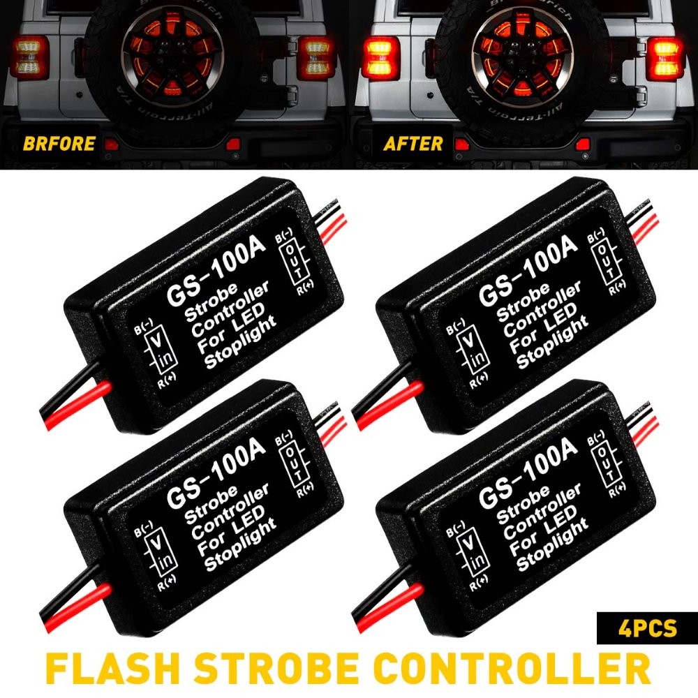LED Flasher Control Module 16 Selectable Flash Warning Strobe Patterns 12V