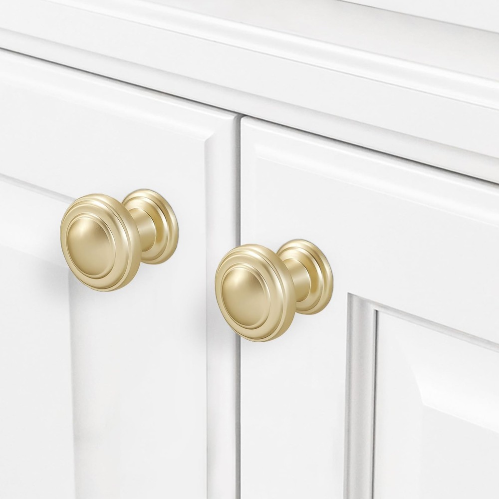 10 Pack Brushed Brass Kitchen Cabinet Knobs Gold Drawer Knobs Kitchen Cabinet...