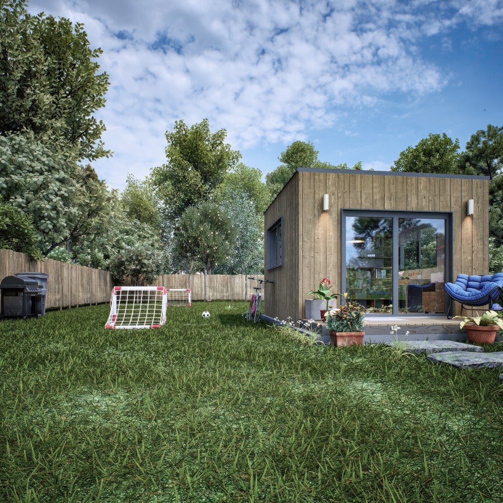 Small Cabin Plan, Tiny Office Plan, 12x12 Small Office Plan, Hard Copy