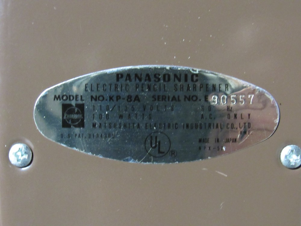 Panasonic Auto Stop Electric Pencil Sharpener Model KP 8A