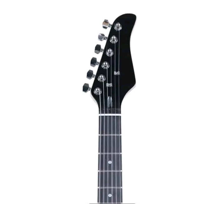 ST-E electric guitar (white) with double pickup + case + strap + pick +...