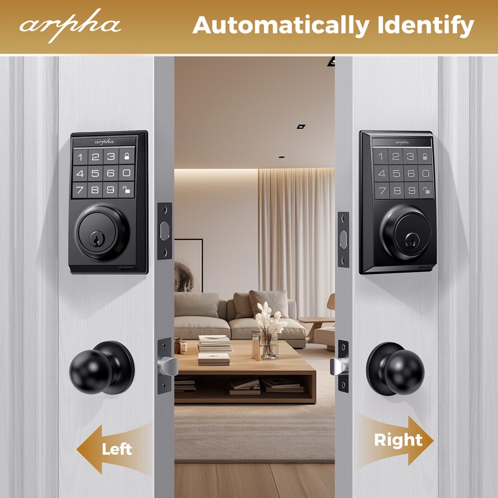 ARPHA Smart Ball Lock+Keypad Lock Keyless Entry App Control AntiPeeping Password