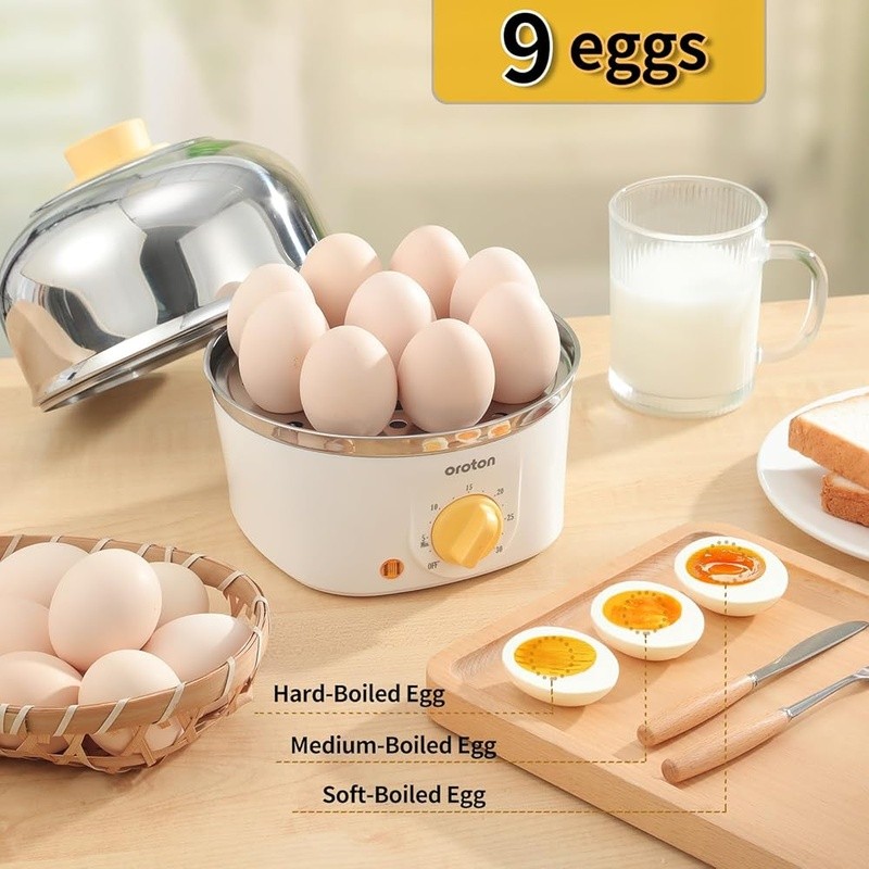 Multi-Function 9 Egg Cooker Electric Hard Boiled Poached Omelet Auto Shut-Off US