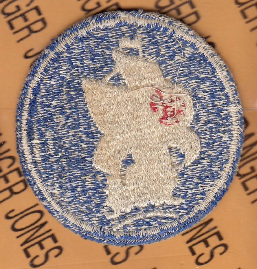 WWII US Army Caribbean Command ~2.75" cotton patch c/e B