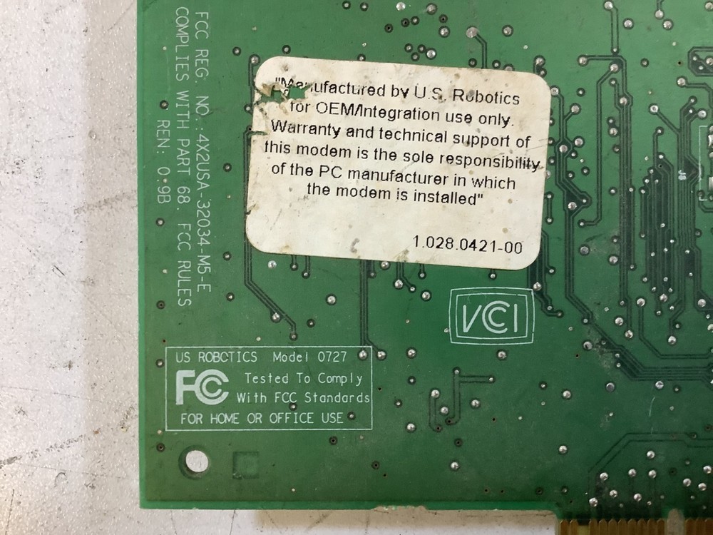 3Com 0727 56Kbps Voice PCI Modem Card "P4C"