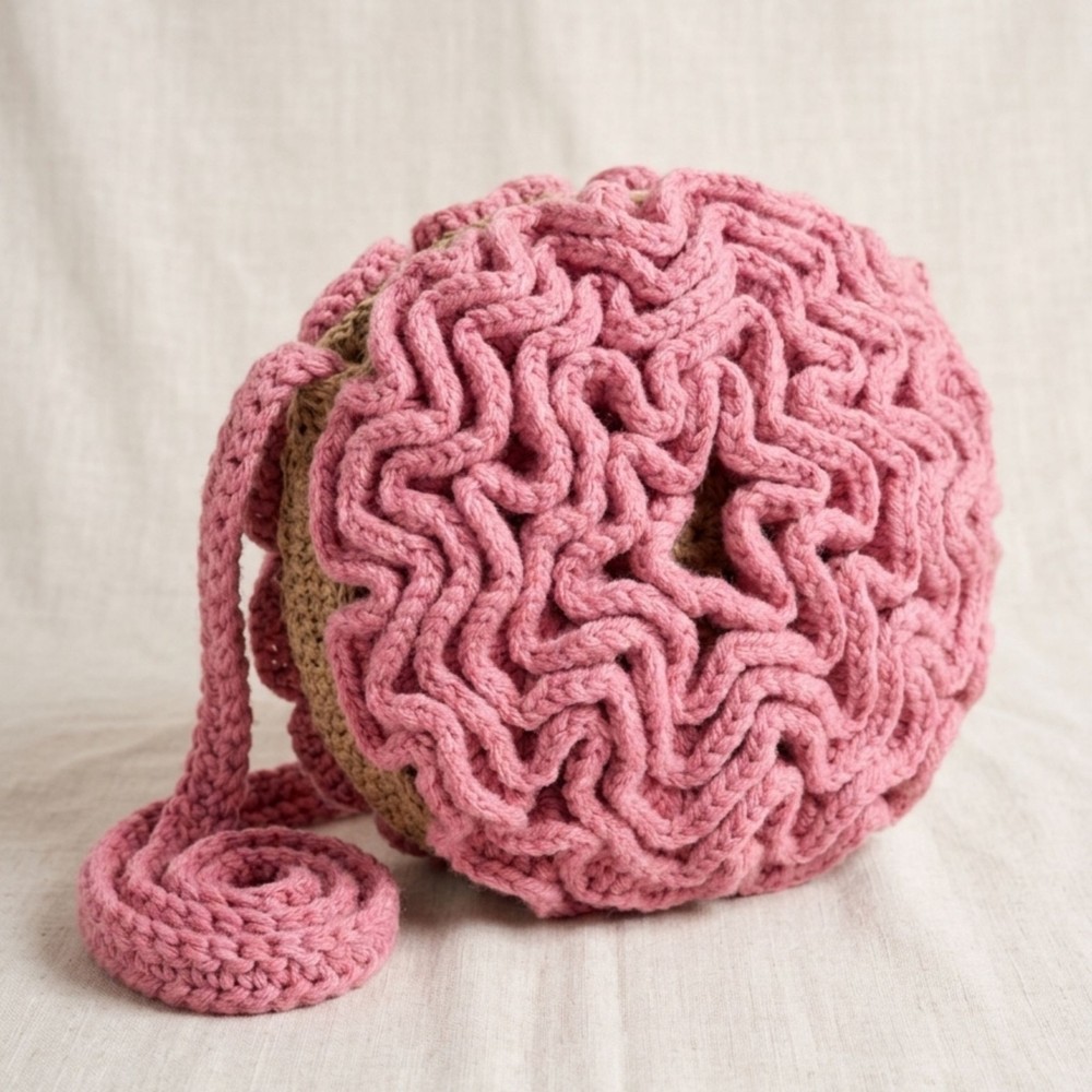 Round Ruffle Flower Bag Crochet Pattern – PDF + Video Tutorial with Step-by-Step