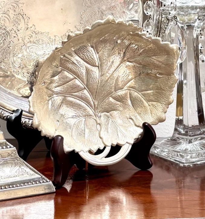 Wilcox International Silver Leaf Dish Silver Plated 7"