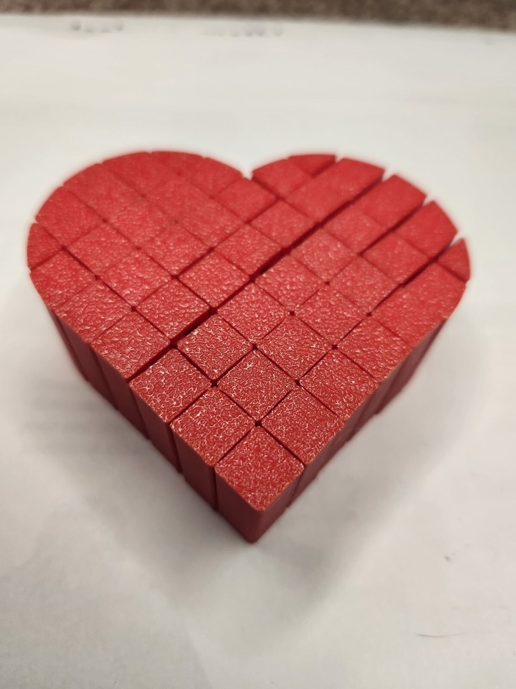 3d printed fidget pixel heart