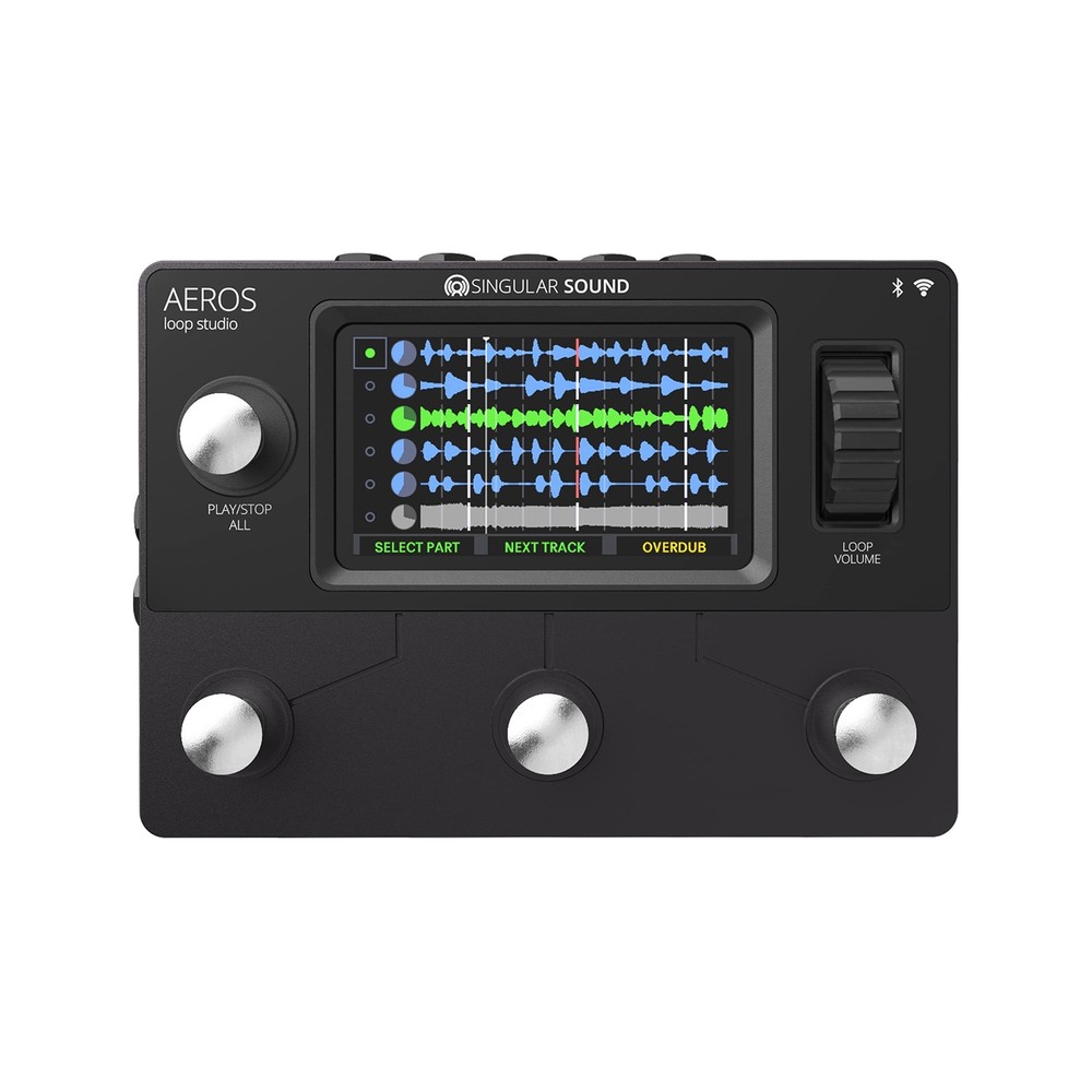 Aeros Loop Studio - 6 Track, Stereo Looper Pedal with Touch Screen and Hands ...