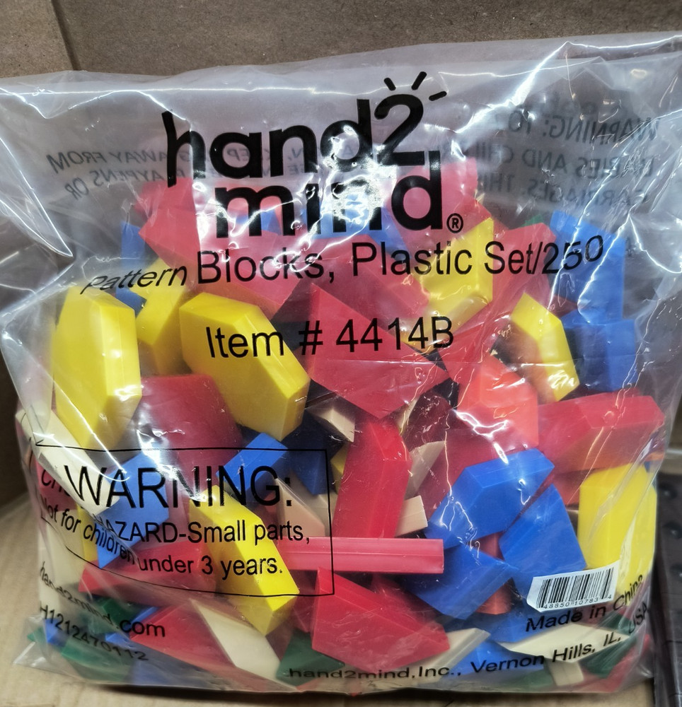 Hand2Mind Math Manipulatives Pattern Blocks 4414B Snap Cubes 30500A