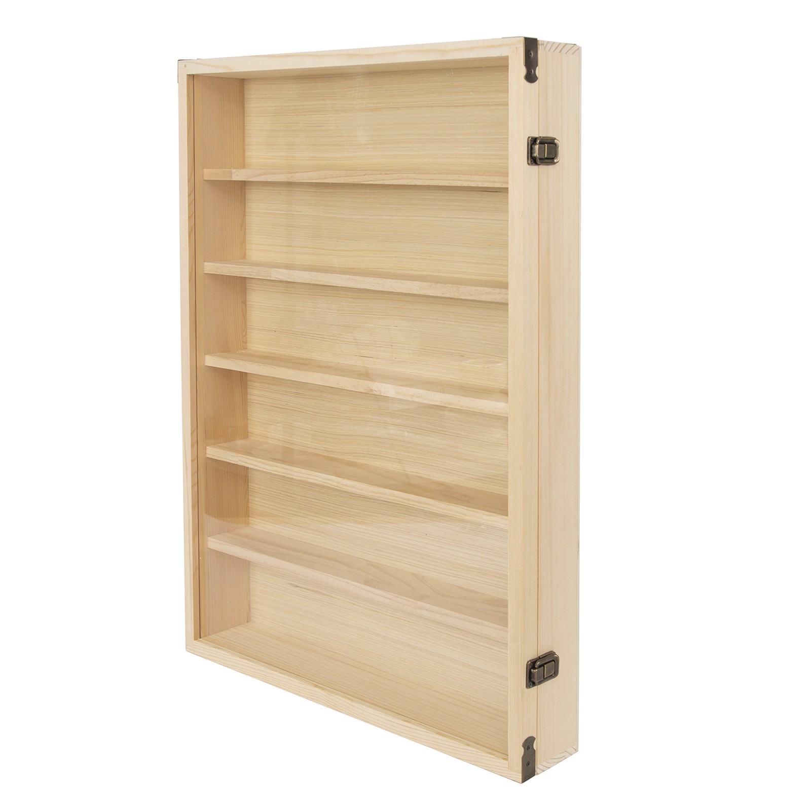 6 Tier Wooden Wall Mounted Display Cabinet Model Toy Collection Locker