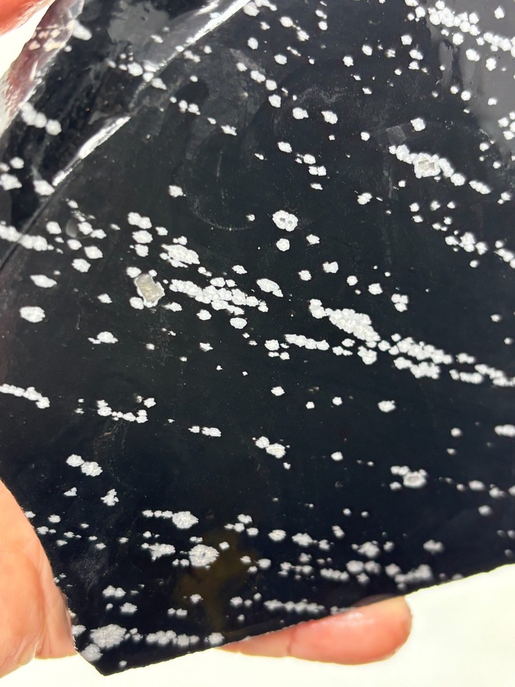 Large Snowflake Obsidian Slab Lapidary Cabbing Knapping Combo ship avail