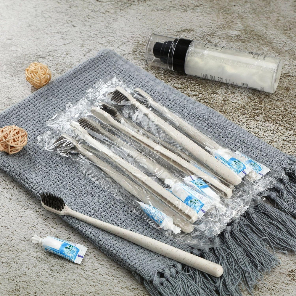 100 Sets Disposable Toothbrushes with Toothpaste Bulk Individually...