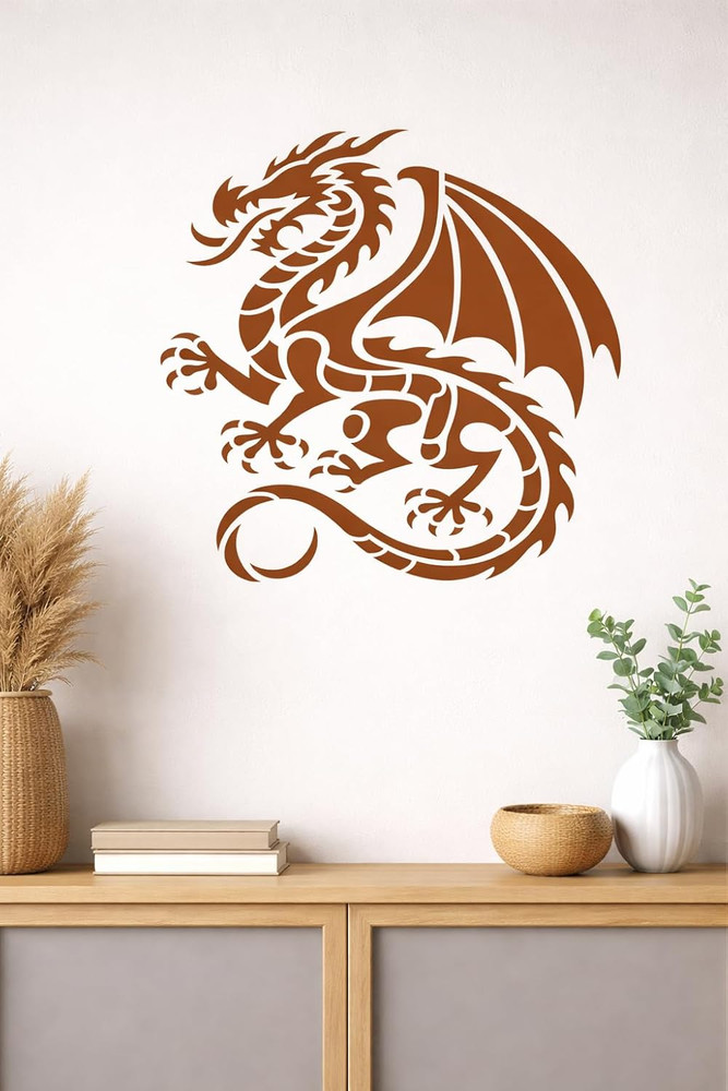 Dragon Stencil – Mythical Fantasy Creature Design Template Pattern Reusable Art