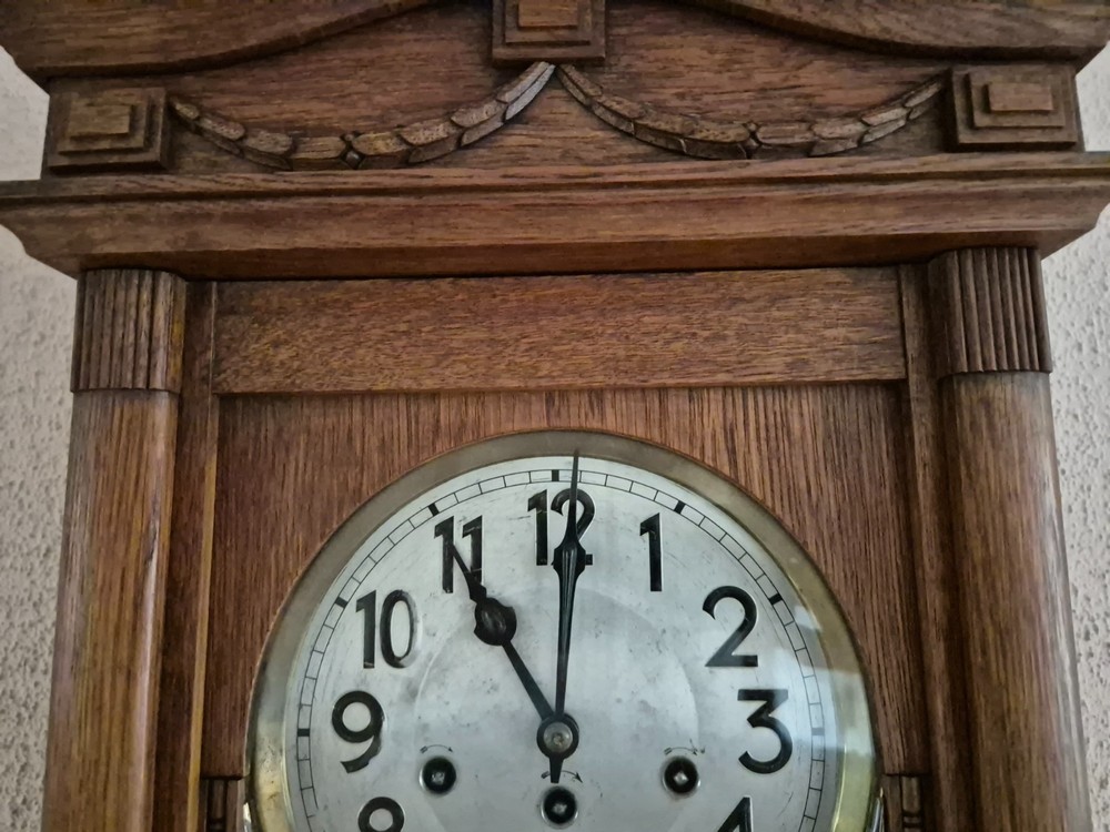 Junghans 112 years old Westminster chime wall clock ( 0741 )