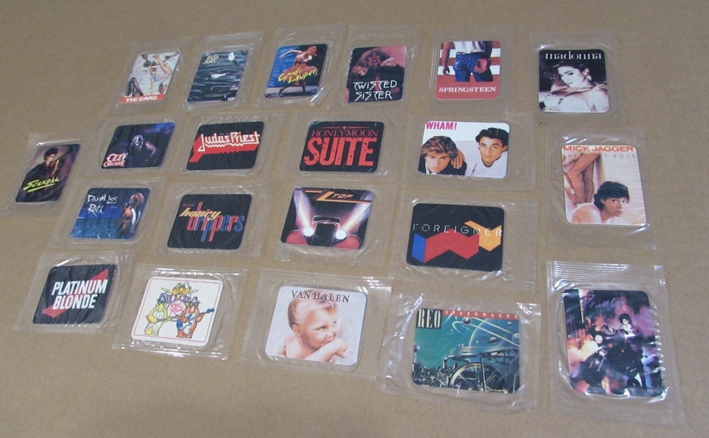 1985 Hostess Chips Rip Into Rock & Roll Stickers Complete Sealed Set