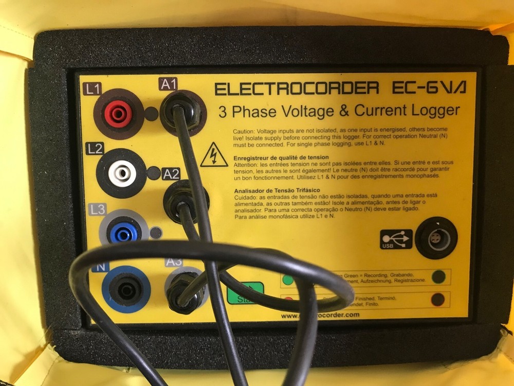 ELECTROCORDER EC-6VA 3 Phase Voltage and Current Logger