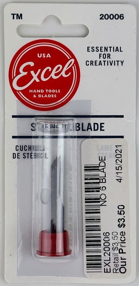 #06 Stencil Blade (5) Excel 20006 Replacement Blades NEW