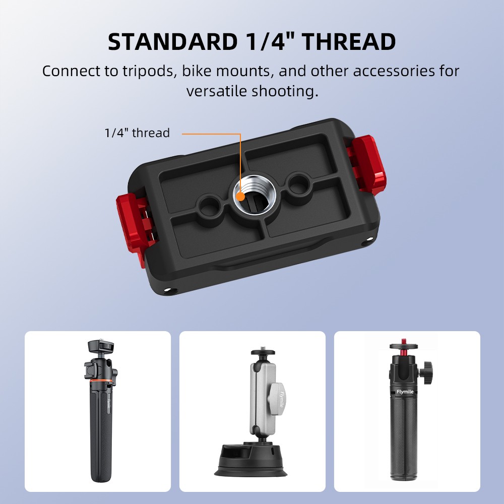 Quick Release Magnetic 1/4" Adapter for DJI Action 3 / 4/ 5 Camera Mount Bracket