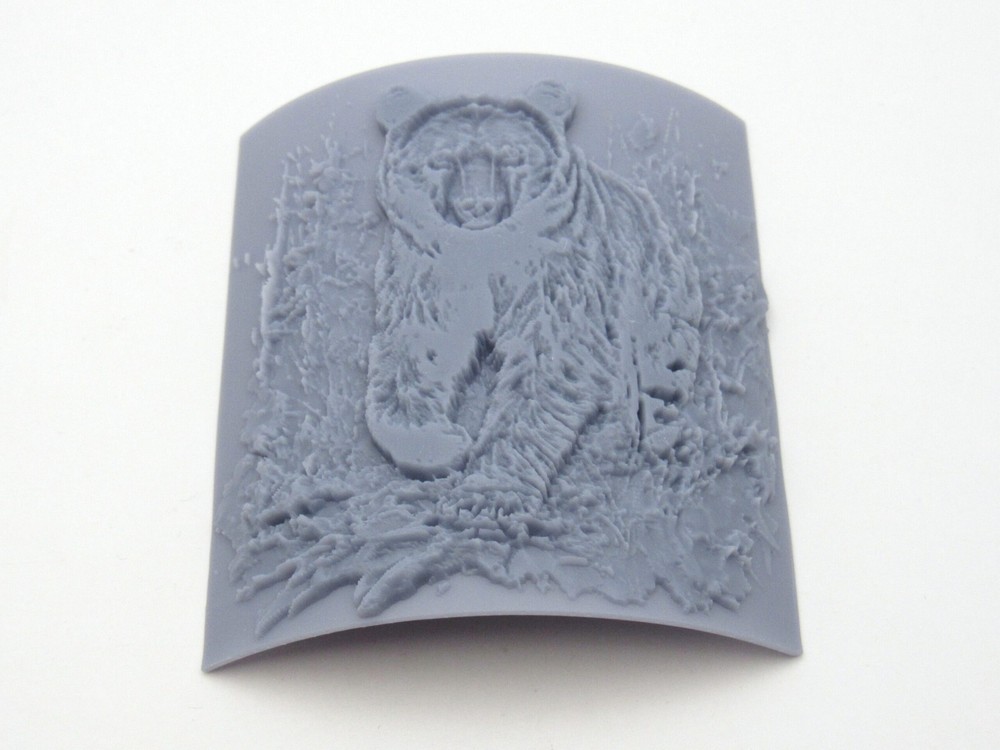 Clay Pottery Stamp featuring Bear in Woods Texture Image