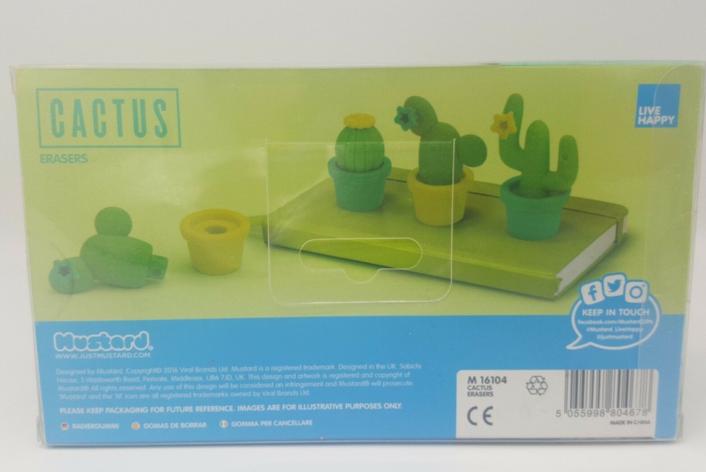 Cactus Erasers gommes Gift set