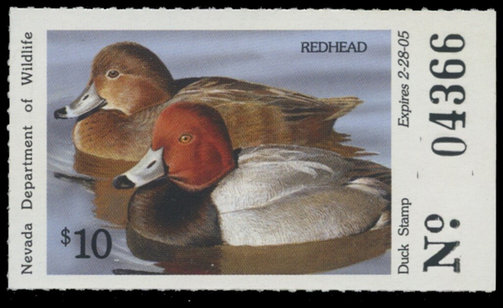 2004  Nevada State Duck Stamp Mint Never Hinged. Original Gum