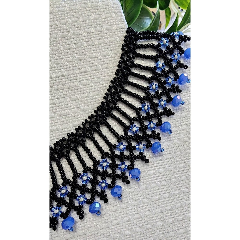 Blue Beaded Elegant Necklace