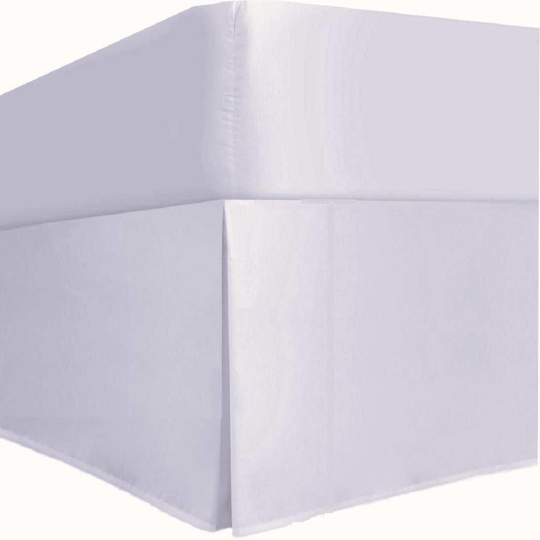 3 Sided Wrap Around Tailored Bed Skirt, 600 TC Solid Cotton || Drop 5" - 8" in.